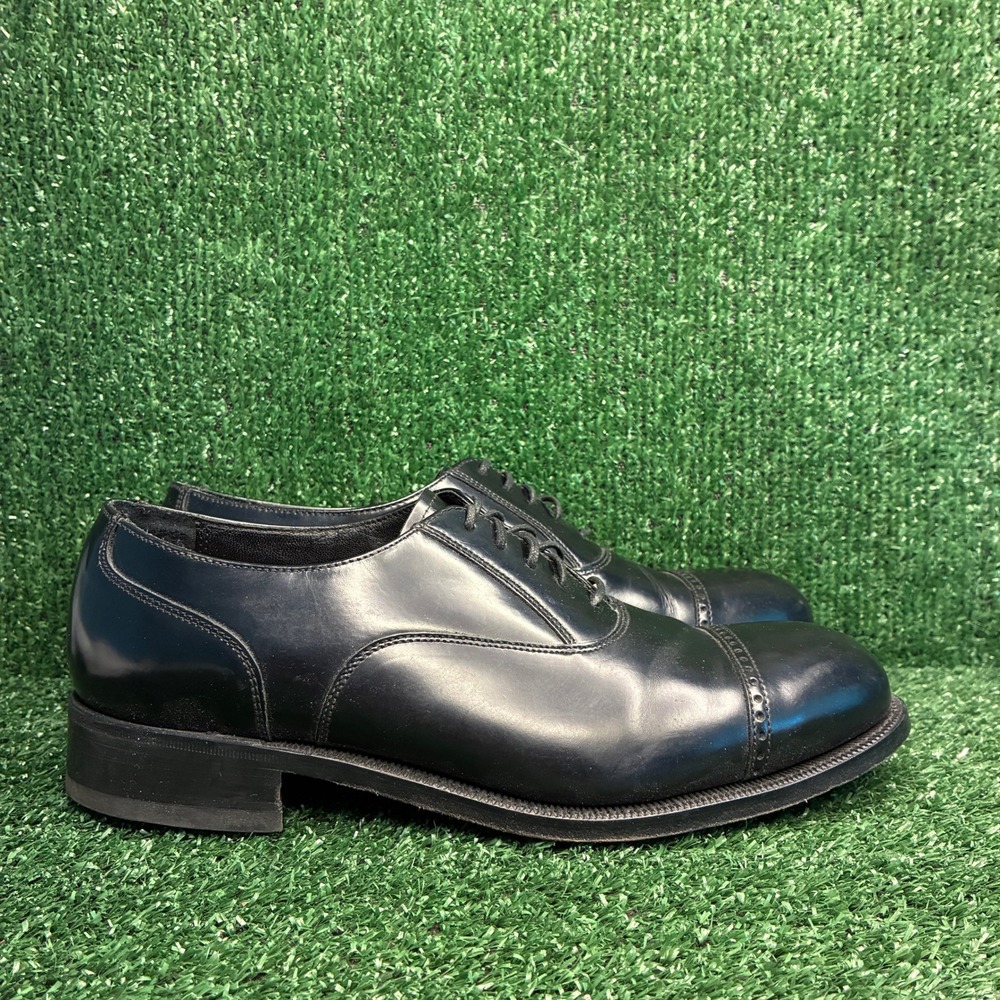 Florsheim 17067 Cap Toe Brogue Oxford Leather Formal Dress Shoes Black Mens 9 D